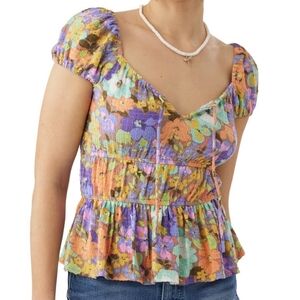 O'neill | Floral Peplum Top Multicolor Small